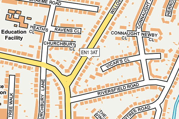 EN1 3AT map - OS OpenMap – Local (Ordnance Survey)