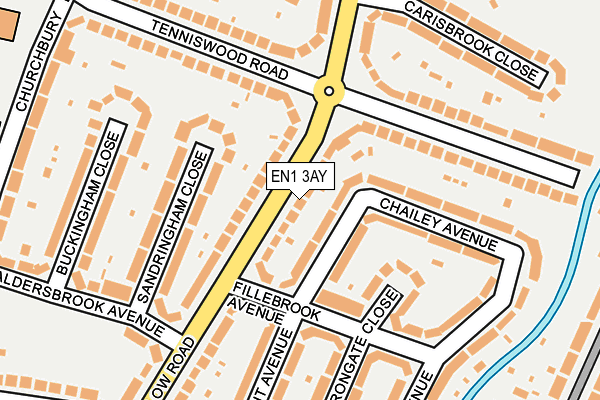 EN1 3AY map - OS OpenMap – Local (Ordnance Survey)