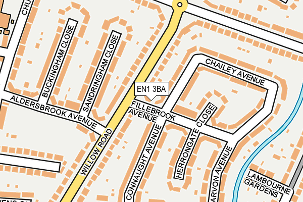 EN1 3BA map - OS OpenMap – Local (Ordnance Survey)