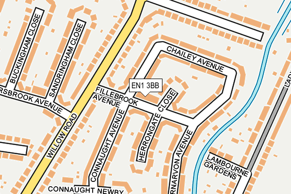 EN1 3BB map - OS OpenMap – Local (Ordnance Survey)