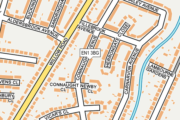 EN1 3BG map - OS OpenMap – Local (Ordnance Survey)