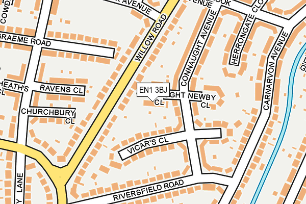 EN1 3BJ map - OS OpenMap – Local (Ordnance Survey)