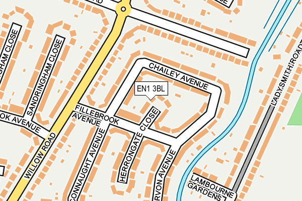 EN1 3BL map - OS OpenMap – Local (Ordnance Survey)