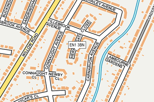 EN1 3BN map - OS OpenMap – Local (Ordnance Survey)