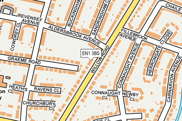 EN1 3BS map - OS OpenMap – Local (Ordnance Survey)
