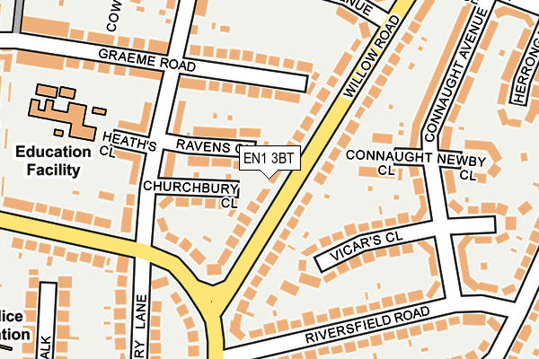 EN1 3BT map - OS OpenMap – Local (Ordnance Survey)
