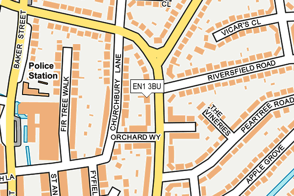 EN1 3BU map - OS OpenMap – Local (Ordnance Survey)