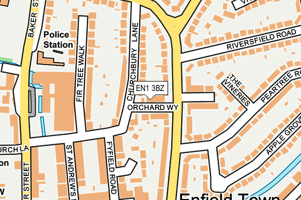EN1 3BZ map - OS OpenMap – Local (Ordnance Survey)