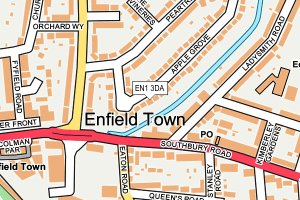 EN1 3DA map - OS OpenMap – Local (Ordnance Survey)