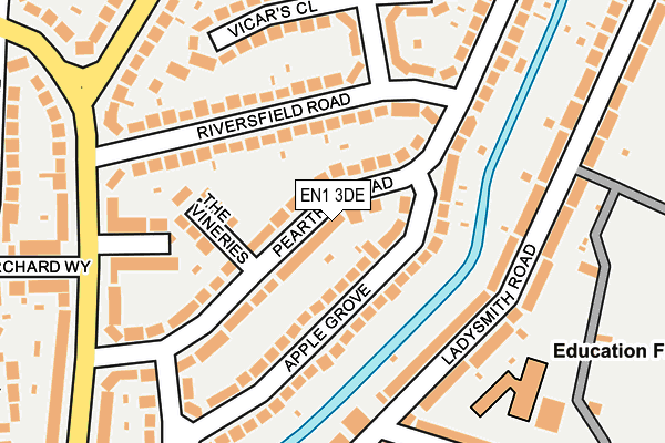 EN1 3DE map - OS OpenMap – Local (Ordnance Survey)