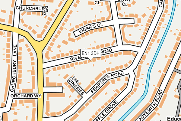 EN1 3DH map - OS OpenMap – Local (Ordnance Survey)
