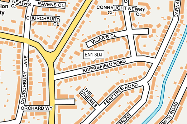 EN1 3DJ map - OS OpenMap – Local (Ordnance Survey)
