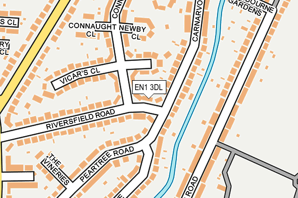 EN1 3DL map - OS OpenMap – Local (Ordnance Survey)