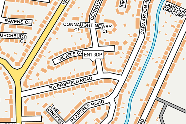 EN1 3DP map - OS OpenMap – Local (Ordnance Survey)