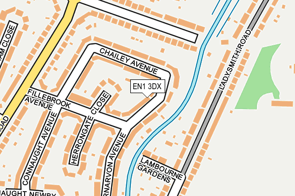 EN1 3DX map - OS OpenMap – Local (Ordnance Survey)