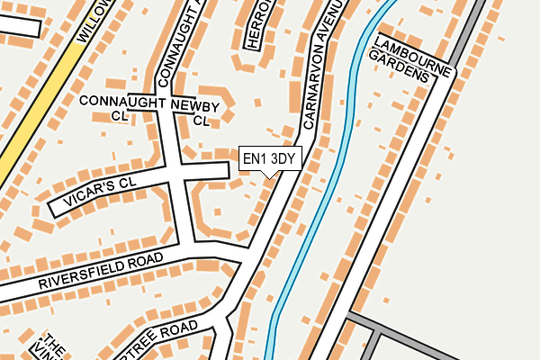 EN1 3DY map - OS OpenMap – Local (Ordnance Survey)