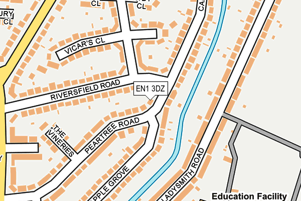 EN1 3DZ map - OS OpenMap – Local (Ordnance Survey)
