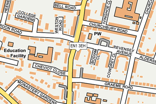EN1 3EH map - OS OpenMap – Local (Ordnance Survey)