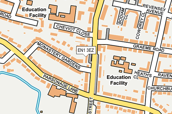 EN1 3EZ map - OS OpenMap – Local (Ordnance Survey)