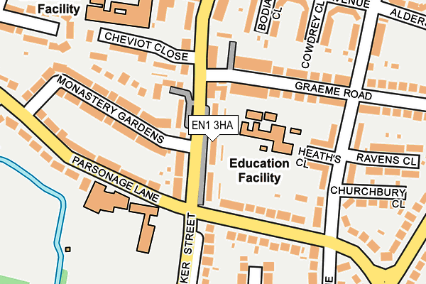 EN1 3HA map - OS OpenMap – Local (Ordnance Survey)