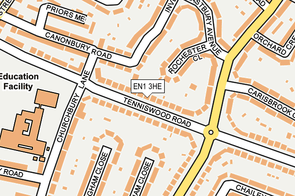 EN1 3HE map - OS OpenMap – Local (Ordnance Survey)