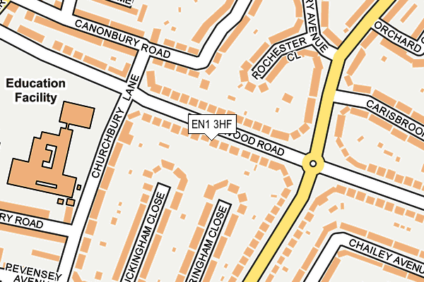 EN1 3HF map - OS OpenMap – Local (Ordnance Survey)