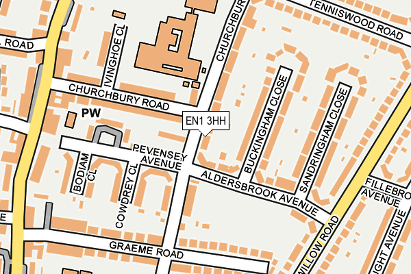EN1 3HH map - OS OpenMap – Local (Ordnance Survey)