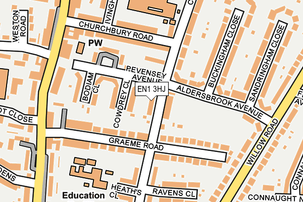 EN1 3HJ map - OS OpenMap – Local (Ordnance Survey)