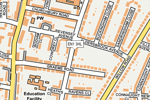 EN1 3HL map - OS OpenMap – Local (Ordnance Survey)