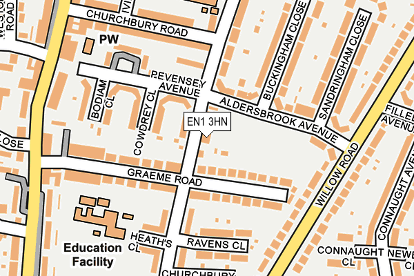 EN1 3HN map - OS OpenMap – Local (Ordnance Survey)