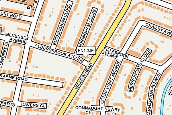 EN1 3JE map - OS OpenMap – Local (Ordnance Survey)