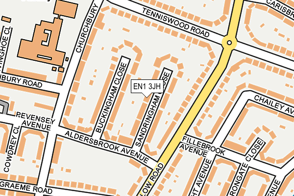 EN1 3JH map - OS OpenMap – Local (Ordnance Survey)