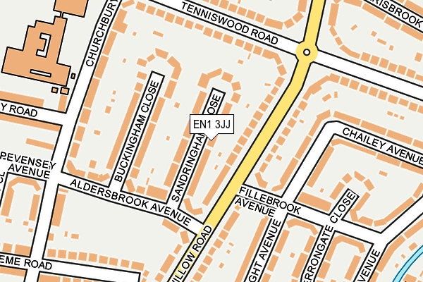 EN1 3JJ map - OS OpenMap – Local (Ordnance Survey)
