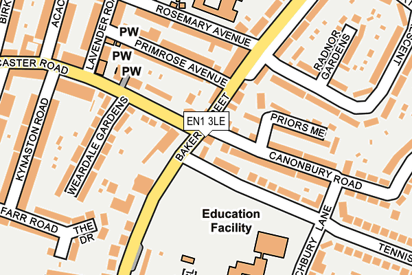 EN1 3LE map - OS OpenMap – Local (Ordnance Survey)