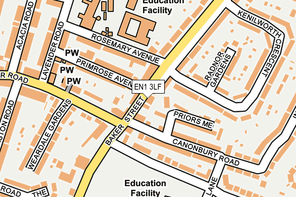 EN1 3LF map - OS OpenMap – Local (Ordnance Survey)