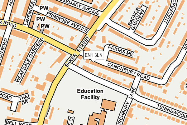 EN1 3LN map - OS OpenMap – Local (Ordnance Survey)