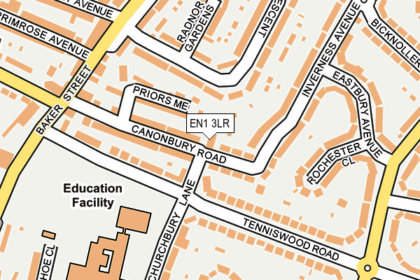 EN1 3LR map - OS OpenMap – Local (Ordnance Survey)