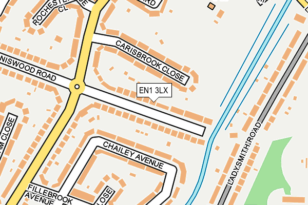 EN1 3LX map - OS OpenMap – Local (Ordnance Survey)