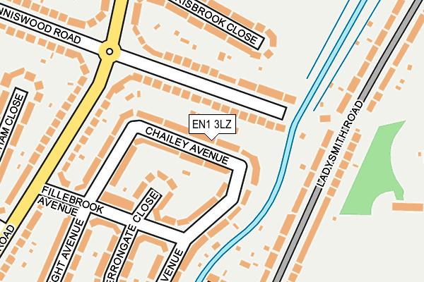 EN1 3LZ map - OS OpenMap – Local (Ordnance Survey)