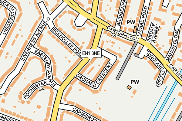 EN1 3NE map - OS OpenMap – Local (Ordnance Survey)