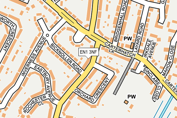 EN1 3NF map - OS OpenMap – Local (Ordnance Survey)
