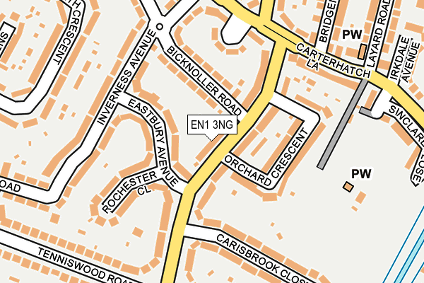 EN1 3NG map - OS OpenMap – Local (Ordnance Survey)
