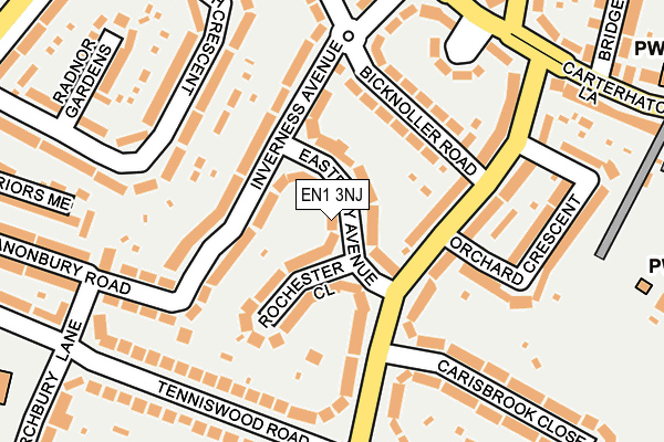 EN1 3NJ map - OS OpenMap – Local (Ordnance Survey)