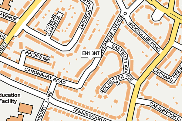 EN1 3NT map - OS OpenMap – Local (Ordnance Survey)