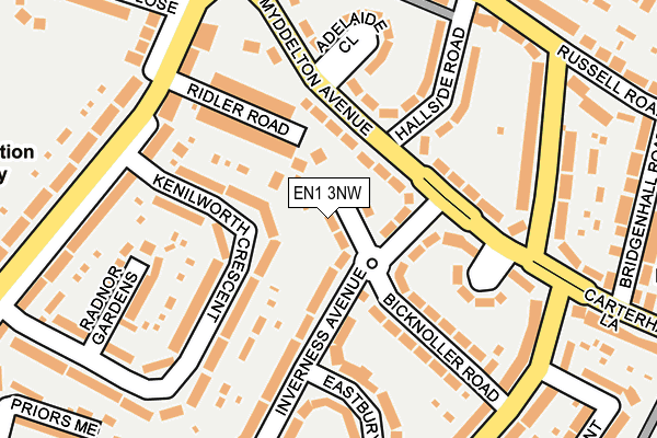 EN1 3NW map - OS OpenMap – Local (Ordnance Survey)