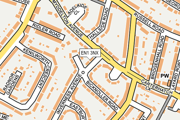 EN1 3NX map - OS OpenMap – Local (Ordnance Survey)