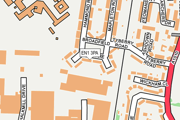 EN1 3PA map - OS OpenMap – Local (Ordnance Survey)