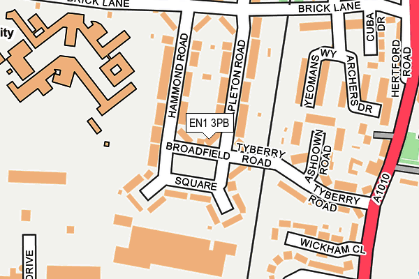 EN1 3PB map - OS OpenMap – Local (Ordnance Survey)
