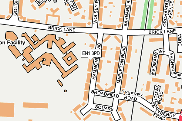 EN1 3PD map - OS OpenMap – Local (Ordnance Survey)
