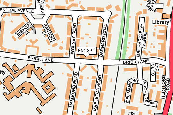 EN1 3PT map - OS OpenMap – Local (Ordnance Survey)